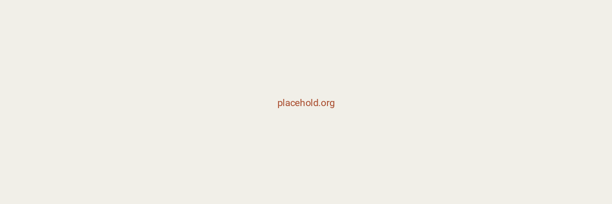 Imagen placeholder de ejemplo: 1200×400 con fondo crema y texto rojizo